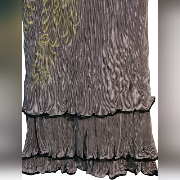 Vintage Euro Virginie Paris France Accordian Micro Pleats Floral Dress NWT - Picture 15 of 15